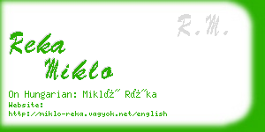 reka miklo business card