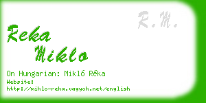 reka miklo business card